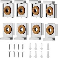 Mirror Wall Mount Brackets, Mirror Supports, Adjustable Wall-Mounted Mirror Clip, Mirror Clamp, for Wall Mirrors in Bathrooms and Dressing Rooms, 8