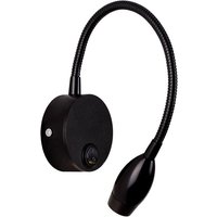Modern Aluminum led Gooseneck Wall Light Spotlight Bedroom Reading Lamp Wall Sconce (Black)