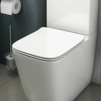 Modern Bathroom Soft Close Toilet Seat White Gloss Slim Design Top Fix wc