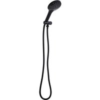 Beliani - Modern Classic Shower Set with Hose 4 Spray Modes Metal Black Iquira