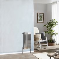 NRG - Modern Designer Radiator Chrome Column Flat Panel Central Heating Horizontal Single 600x408mm