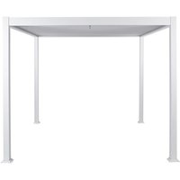 Beliani - Modern Garden Pergola 310 x 310 cm Metal Shade Frame White Fornoli