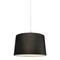 Modern Pendant Light White with 45 cm Black Shade - Combi 1
