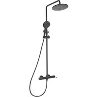 Beliani - Modern Mixer Shower Set Brass 3 Spray Modes with Rain Function Wall Hanging Black Puyehue