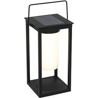 Qazqa - Modern Outdoor Lamp Black Incl. led and Dimmer Solar - Denlu
