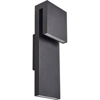 Beliani - Modern Outdoor led Wall Light Lamp Sconce Metal Iron Glass Matte Black Limonlu