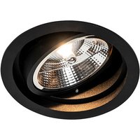 Round Recessed Spotlight Black Adjustable - Chuck 111