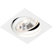 Square Recessed Spot Light White Adjustable - Chuck 111