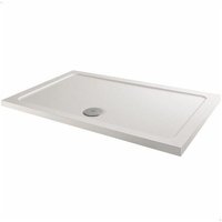 Hydrolux - Modern Rectangle Shower Tray 1200 x 900mm Low Profile Slimline Lightweight White