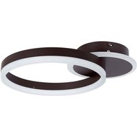 Beliani - Modern Round Aluminum Ceiling Light Lamp led Cricle Ring Shade Dark Brown Glyde