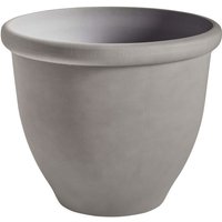 Beliani - Modern Round Garden Flower Pot Planter Matt Stone Mixture Polyresin ⌀ 49 cm Grey Tesalia