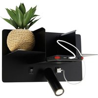 Modern Wall Light Black Incl. led with usb - Thijs