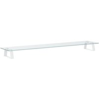 Vidaxl - Monitor Stand White 100x20x8 cm Tempered Glass and Metal