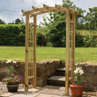 Zest - Moonlight Large Trellis Wooden Garden Arch Pergola Plant pefc Wood