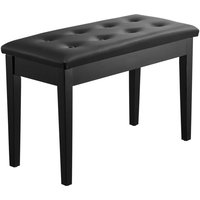 Mophorn 29.5" Duet Piano Bench, Adjustable 20.3"-23.4" Height, Padded Cushion, Wooden Stool with Storage for Music, Vanity, Bedroom