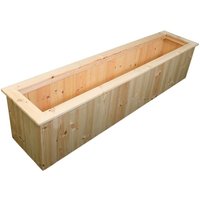 Multi Pack of 2 - Untreated Wooden Planter Trough Pressure Treated - L40 X W150 X H40 cm - Assembled