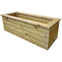 Multi Pack of 3 - Deluxe Large Trough Planter - Timber - L40 x W100 x H32 cm - Fully Assembled