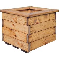 Multi Pack of 3 - Valley Small Square Planter - Timber - L39 x W39 x H32 cm - Garden Trough - Fully Assembled