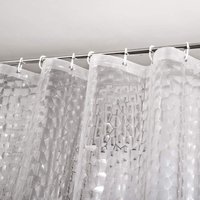 Transparent Shower Curtain 180 x 200 cm - Mumu