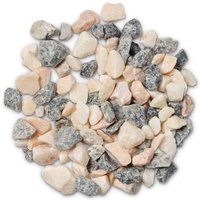Natural Coral Bulk Bag 850 kg Premium Chippings - 16-32 mm White Gravel with Rose Tones - L100 x W100 x H80 cm