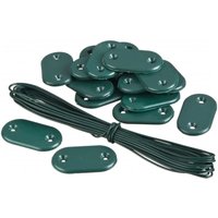 Nature - 27 Pieces Garden Screen Fastening Set Green