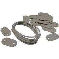 27 Pieces Garden Screen Fastening Set Grey Nature