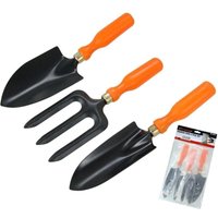 Neilsen 3pc Garden Hand Tool Gardening Kit Trowel Rake Hoe Shovel Set