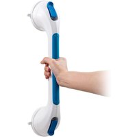 No-Drill Shower Grab Bar 43cm, Suction Cup Bathroom Handle, 110kg Support, Strong Grip Shower Grab Bars for Disabled, Seniors, Injured, Removable,