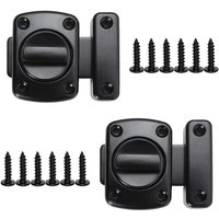 Serbia - Noir) 2 Pièces 42x30mm Loquet de Porte Sécurité Rotatif Serrure de Verrou de Porte Loquet Porte en Alliage de Zinc Serrure de Porte