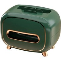 Gotrays - Nordic Tissue Box with Remote Control Holder Large Capacity Paper Box Phone Holder for Home,Green