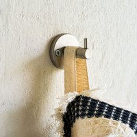 Garden Trading - Novello Brushed Nickel Bathroom Door Dressing Gown Robe Towel Wall Hook Metal