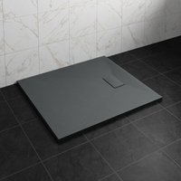 NRG - 1200 x 900mm smc Anthracite Rectangle Slate Effect Bathroom Shower Tray