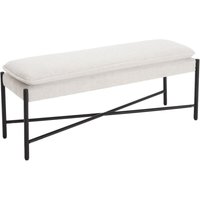 Ottoman Bench in Linen Upholstered Window Seat Footstool Modern Simple Bench for Bedroom Living Room Entryway, Beige, Wahson