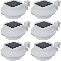 Vidaxl - Outdoor Solar Lamp Set 6 pcs Fence Light Gutter Light White