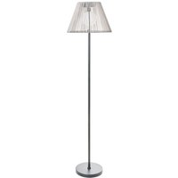 Outdoor Solar Floor Lamp Grey Synthetic Material Iron Base LED Garden Patio Energy-Efficient LUETE