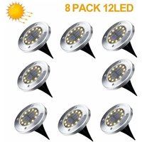 Outdoor Solar Garden Light 8 Pack 12 LED Solar Floodlight Outdoor Solar Garden warm light IP65