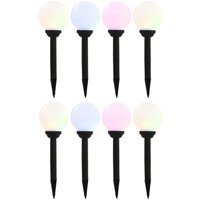 Outdoor Solar Lamps 8 pcs led Spherical 15 cm rgb Vidaxl