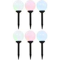 Outdoor Solar Lamps 6 pcs led Spherical 20 cm rgb Vidaxl