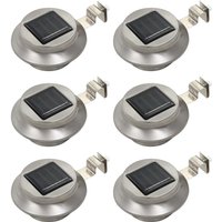 Outdoor Solar Lamps 6 pcs led Round 12 cm White Vidaxl
