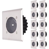 Outdoor Solar Lights, 10 Pack LED Solar Ground Lights, Street Lights, Underground Lights, IP65 Waterproof (Cool White)