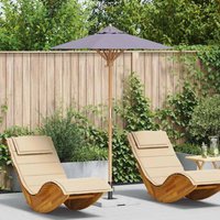 Garden Parasol Dark grey 150 x 150 x 210 cm Bamboo Vidaxl