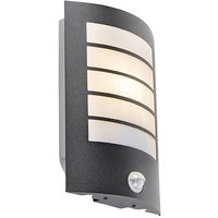 Outdoor Wall Light Black IP44 with Motion Sensor - Miro