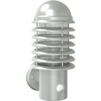Outdoor Wall Light with Sensor Silver Stainless Steel Vidaxl