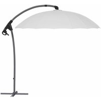 2.7m Cantilever Parasol Hanging Patio Umbrella with Fibreglass Ribs Grey - Outsunny