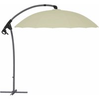 2.7m Cantilever Parasol Hanging Patio Umbrella with Fibreglass Ribs Beige - Outsunny