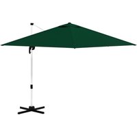 Outsunny - 3 x 3(m) Cantilever Roma Parasol Garden Umbrella with Cross Base Green