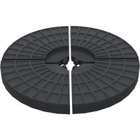 Outsunny 4PC Umbrella Base Sun Parasol Stand Holder Weight Sand Water Filled