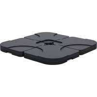 Outsunny 4 Pieces Banana Parasol Base Stand Water and Sand Filled Weights, Black