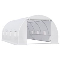 Outsunny - 6 x 3 x 2 m Polytunnel Greenhouse w/ Zippered Door and 8 Windows