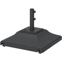 Outsunny 60kg Square Parasol Base with Wheels Fillable Plastic Umbrella Stand